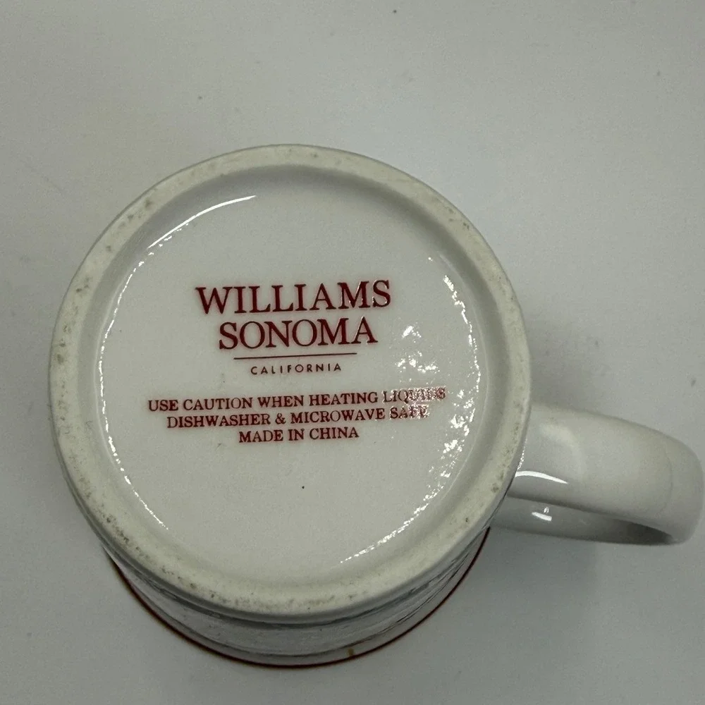 Williams Sonoma Twas the Night Before Christmas Reindeer Tree Coffee Mug 6in